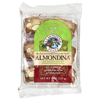 Almondina, Almonduo, galletas de almendra y pistacho, 113 g (4 oz)