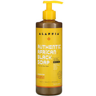 Alaffia, Authentic African Black Soap, Unscented, 16 fl oz (476 ml)