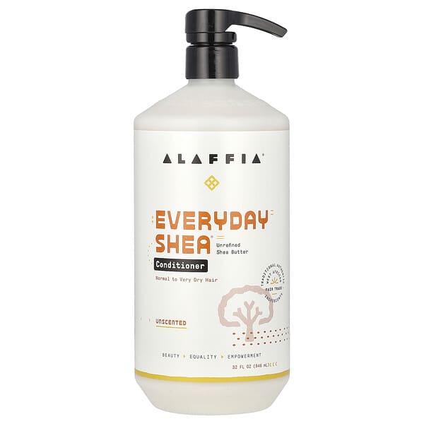 Alaffia, Everyday Shea Conditioner, Normal to Very Dry Hair, Unscented