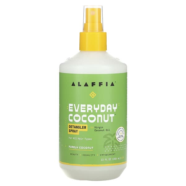 Alaffia, Everyday Coconut Detangler Spray, For All Hair Types, 12 Fl Oz 