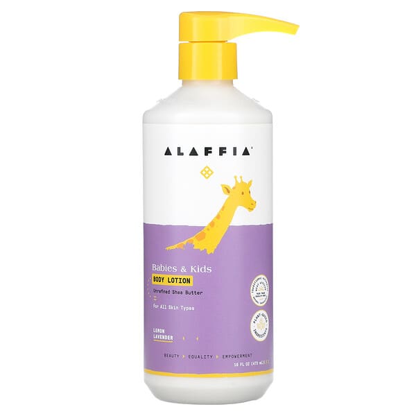 Alaffia, Babys & Kids Body Lotion, Zitrone-Lavendel, 473 ml (16 fl. oz.)