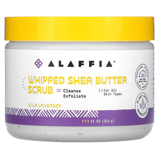 Alaffia, Whipped Shea Butter Scrub, Wild Lavender, 11 oz (312 g)