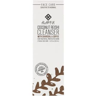 Alaffia, Coconut Reishi Cleanser with Charcoal & Coffee, 3.4 fl oz (100 ml)