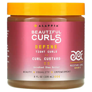 Alaffia, Beautiful Curls，卷髮膏，適用於所有卷髮，採用未精製的乳木果油，8 盎司（235 毫升）