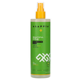 Alaffia, Beautiful Curls，卷发修复滋补品，适用于所有卷发，采用未精制的乳木果油，12 盎司（354 毫升）