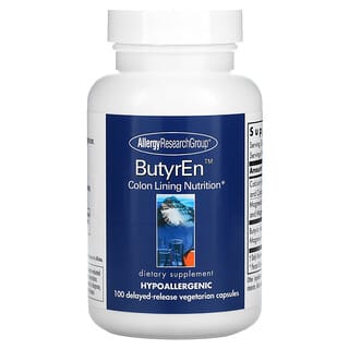 Allergy Research Group, ButyrEn, 100 cápsulas vegetales de liberación retardada