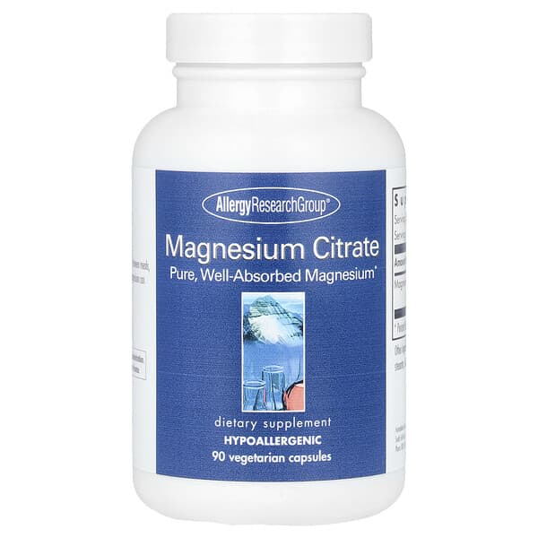 Magnesium Citrate, 90 Vegetarian Capsules (170 mg per Capsule)