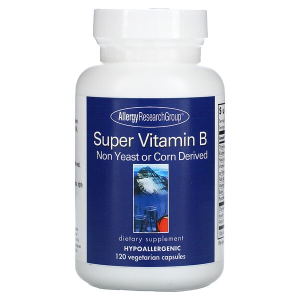 Allergy Research Group, Complexe Super Vitamine B, 120 Capsules Végétales