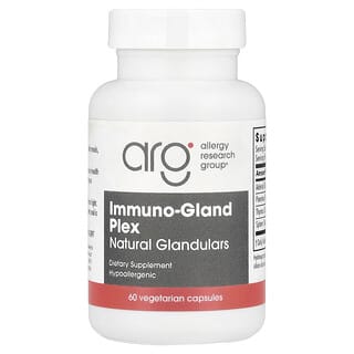 Allergy Research Group, Immuno-Gland Plex, натуральные железа, 60 вегетарианских капсул