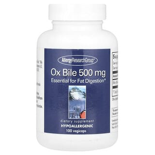 Allergy Research Group, Ox Bile, 500 mg, 100 Vegicaps