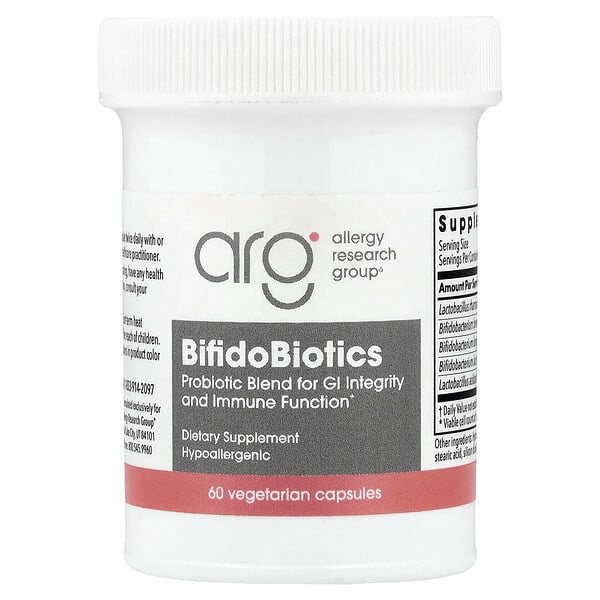 Allergy Research Group, BifidoBiotics, 60 Vegetarian Capsules — product photo 1