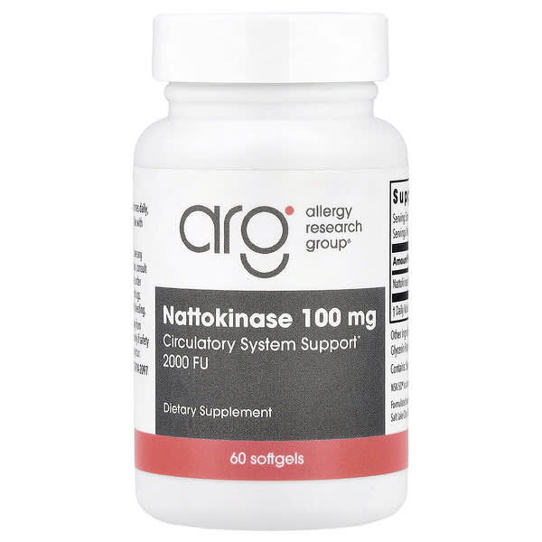 Allergy Research Group, Nattokinase, 100 mg, 60 Softgels — product photo 1