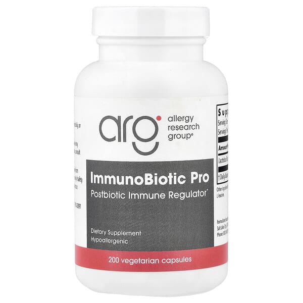 Allergy Research Group, ImmunoBiotic Pro, 200 Vegetarian Capsules (25 mg per Capsule) — product photo 1