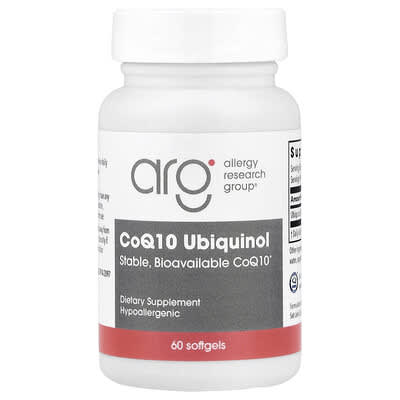 Allergy Research Group, CoQ10 Ubiquinol, 60 Softgels (100 mg each softgel)