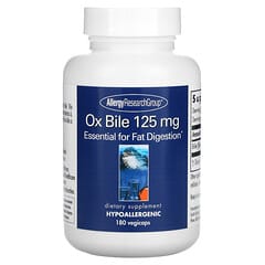 Allergy Research Group, Ox Bile, Ochsengalle, 125 mg, 180 vegetarische Kapseln