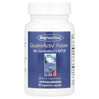 Allergy Research Group, QuatreActiv Folate, 4세대 5-MTHF, 식물성 캡슐 90정