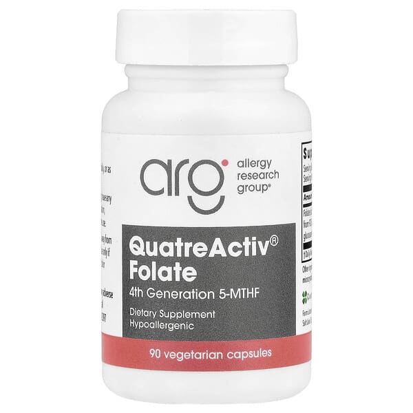Allergy Research Group, QuatreActiv® Folaat, 90 vegetarische capsules (833 mcg per capsule)