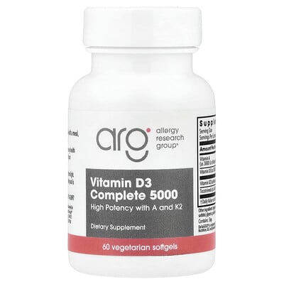 Allergy Research Group, Multifaceted Vitamin D3 5000, 60 Vegetarian Softgels