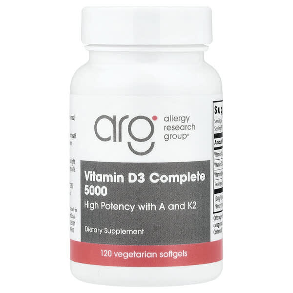 Vitamin D3 Complete 5000, 120 Vegetarian Softgels