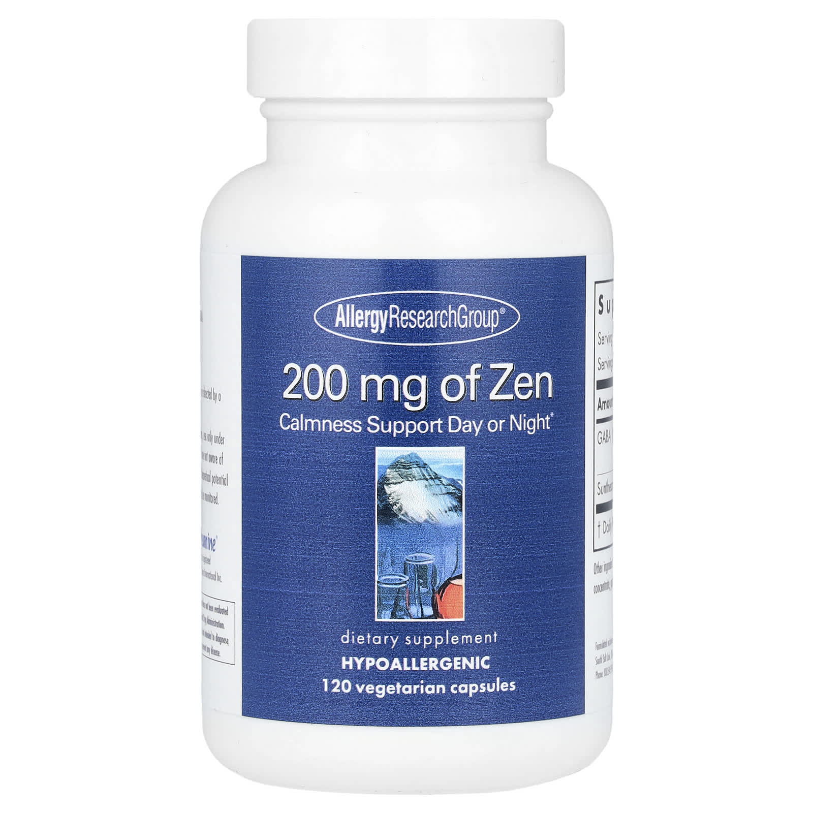 Allergy Research Group Zen 200 Mg 120 Vegetarian Capsules 100 Mg