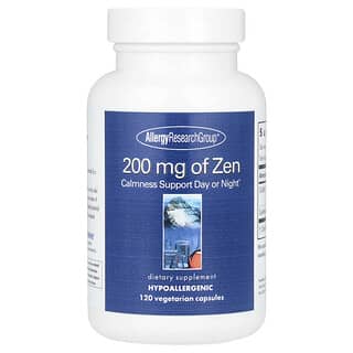 Allergy Research Group, Zen, 200 mg, 120 cápsulas vegetales (100 mg por cápsula)