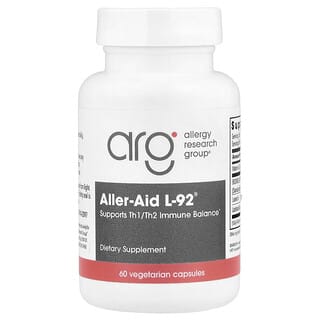 Allergy Research Group, Aller-Aid™ L-92® with L. Acidophilus L-92®, 60 Vegetarian Capsules