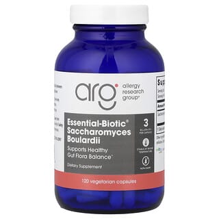 Allergy Research Group‏, סכרומיצס בולרדי מבית Essential-Biotic®‎‏, 120 כמוסות צמחיות (150 מ"ג לכמוסה)