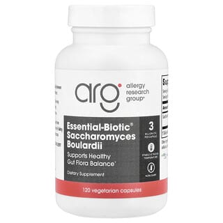 Allergy Research Group, Essential-Biotic® Saccharomyces Boulardii, 3 miliardy CFU, 120 vegetariánskych kapsúl
