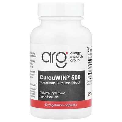 Allergy Research Group, CurcuWIN® 500, 60 Vegetarian Capsules (500 mg per capsule)