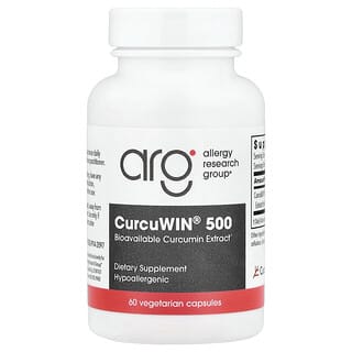 Allergy Research Group, CurcuWIN® 500, 60 вегетарианских капсул (500 мг в 1 капсуле)