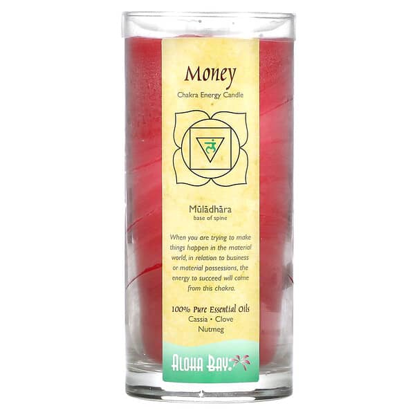 Aloha Bay, Chakra Energy Candle, Money, Cassia • Clove • Nutmeg, 11 oz