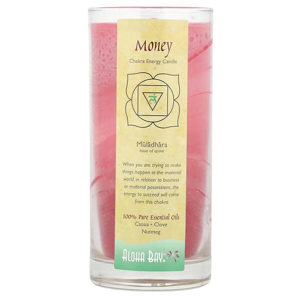 Aloha Bay, 脈輪能量蠟燭，財富，11 盎司