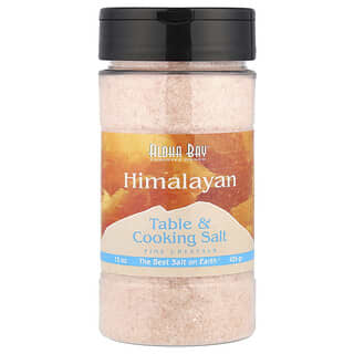 Aloha Bay, Sal de mesa y para cocinar del himalaya, finos cristales, 15 oz (425 g)