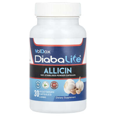 Allimax, Diabalife, Allicin, 500 mg, 30 Vegetarian Capsules