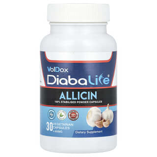 Allimax, Diabalife, Allicin, 500 mg, 30 vegetarische Kapseln