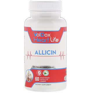 Allimax, HeartLife, Allicin, 250 mg, 60 Vegetarian Capsules