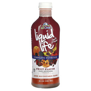 أول وان، نوتريتيك‏, Liquid Life Multi Vitamin ، بنكهة الفاكهة ، 32 أونصة (946 مل)