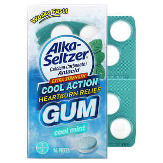 Alka-Seltzer, Heartburn Relief Gum, Extra Strength, Cool Mint, 16 Pieces