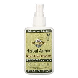 All Terrain, Herbal Armor, Spray con dispensador repelente de insectos natural sin DEET, 120 ml (4 oz. líq.)