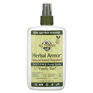 All Terrain, Herbal Armor, Repelente de Insectos Natural, Sin DEET Pulverizador, 8.0 fl oz (240 ml)