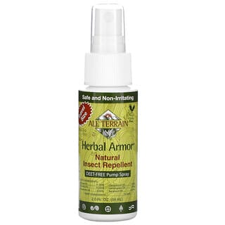 All Terrain, Herbal Armor, Spray con dispensador repelente de insectos natural sin DEET, 59 ml (2,0 oz. líq.)