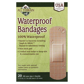 All Terrain, Waterproof Bandages, wasserfeste Bandagen, 20 Bandagen