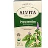 Peppermint, Organic, Caffeine Free, 24 Tea Bags, 1.27 oz (36 g)