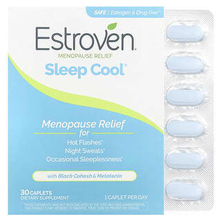 Estroven, Suplemento para aliviar los síntomas de la menopausia y favorecer el sueño, 30 comprimidos oblongos de una ingesta diaria