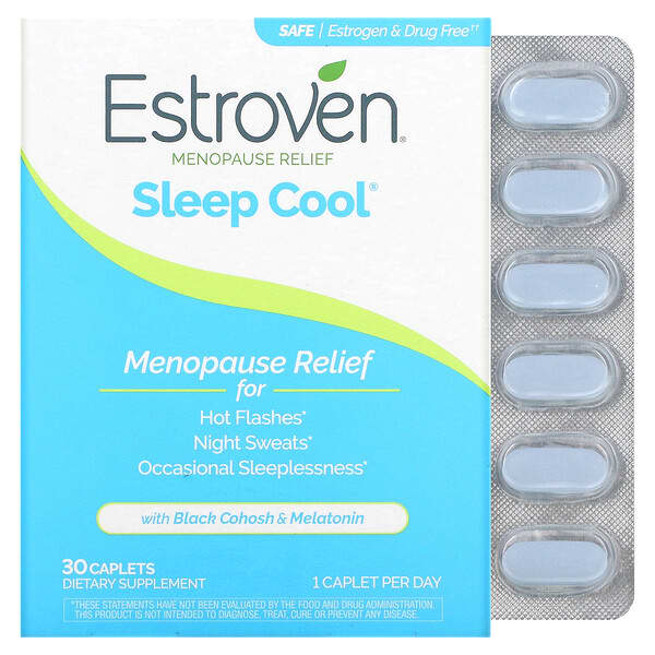 Estroven, Menopause Relief（ゆらぎ期サポート）＋朝をスッキリ迎えたい方、1日1回30日分カプレット