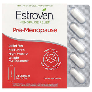 Estroven, Alivio de los síntomas de la menopausia, Premenopausia, 30 cápsulas