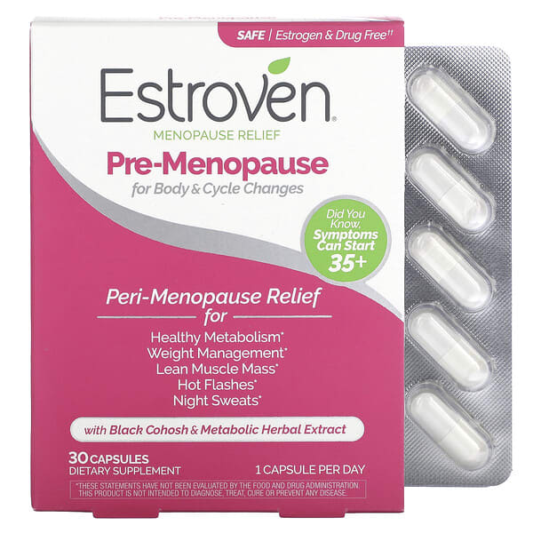 Estroven, Menopause Relief，停生理期前期，30 粒膠囊
