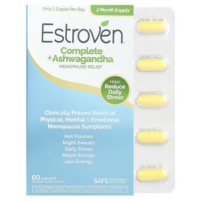 Estroven, Multifaceted + Ashwagandha Menopause Relief, 60 Capsules