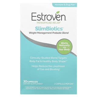 Estroven, Menopause Relief, Mistura Probiótica para Controle de Peso SlimBiotics®, 30 Cápsulas