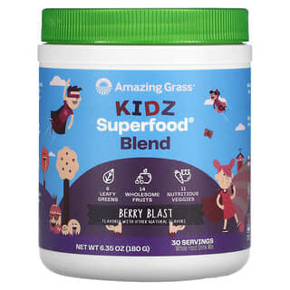 Amazing Grass, Kidz Superfood Blend, Berry Blast, 6.35 oz (180 g)